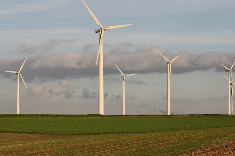 landscape, energy revolution, grass, outdoors, wind power, technology, land, agriculture, power generation, 2K, rural scene, sustainable resources, beauty in nature