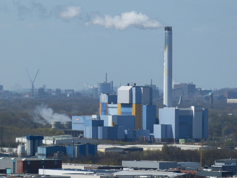 environment, incinerator, building, 4K, city, ruhr area, smoke, industrial building, nature, office building exterior, waste incineration, no people, electricity