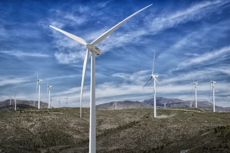 wind power, environmental conservation, land, outdoors, field, cloud - sky, wind, spain, turbine, environment, renewable energy, almeria, 5K, landscape