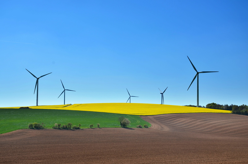 environmental conservation, renewable energy, rural scene, fuel and power generation, no people, alternative energy, green, nature, field, sustainable