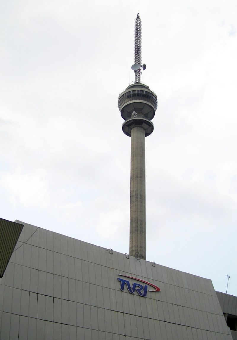 Jakarta, text, building, travel, communication, city, TVRI tower, Tower, urban Scene, global communications, travel destinations, skyscraper, 1080P, sky