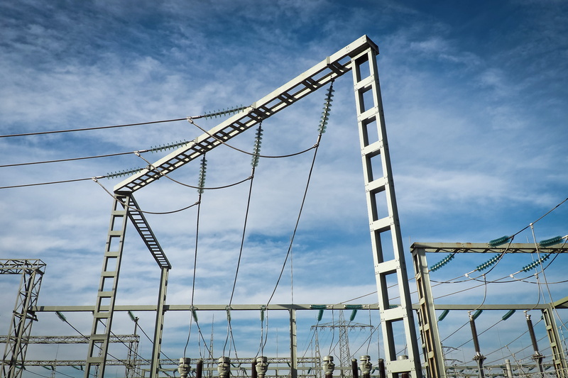 high voltage, caution, Electricity, safety, cable, umspannhaus, dangerous, connection, no people, steel, light, fence, power transformer, risk, blue, sunlight