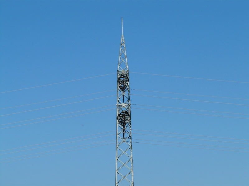 built structure, power line, connection, building, screw, rivet, strommast, no people, iron, electrical equipment, nature, copy space, electricity pylon
