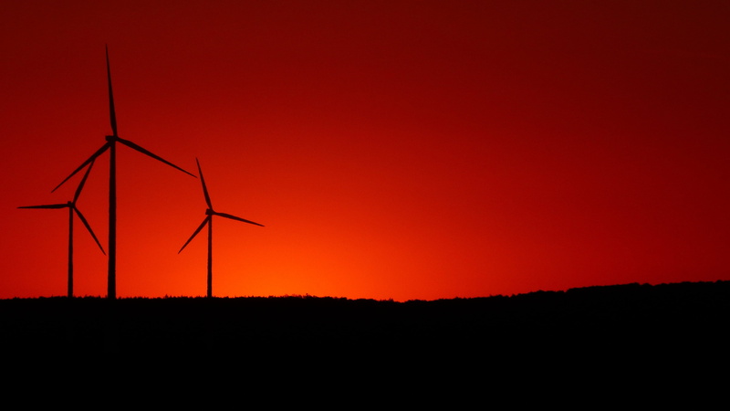 silhouette, power in nature, windmills, abendstimmung, wind, mood, clouds, morgenrot, pinwheel, morning, orange color, windräder, electricity, dark, renewable energy