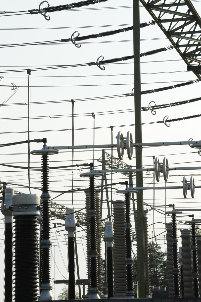 power generation, metal, nature, built structure, substation, energy, men, industry, day, power line, group of people, fuel and power generation, cable