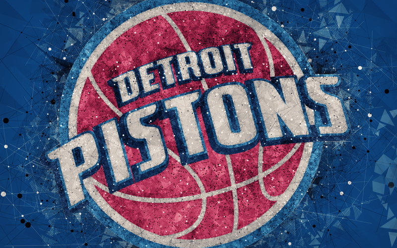4K, Detroit Pistons, NBA, Logo, Basketball