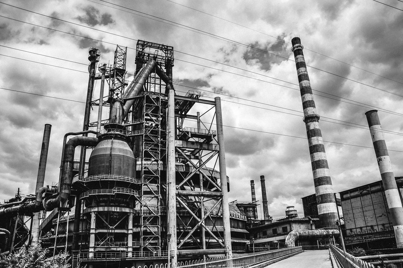 low angle view, engineering, cloud - sky, 4K, black and white, industrial equipment, electricity, industry, cable, industrial building, iron - metal, sky