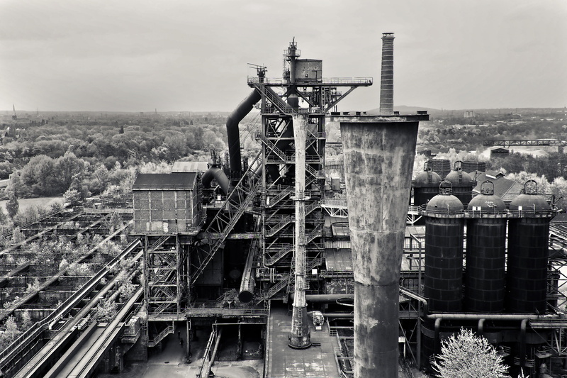 old, landmark, sky, lapsed, factory building, transience, industrial equipment, outdoors, no people, monument, mining, environment, sw, industrial architecture