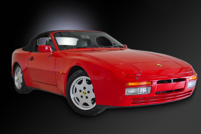 ps, red, mature, turbo, competition, illuminated, auto, 944, transportation, front view, motorsport, classic, night, 4K, wheel, notchback, folding roof