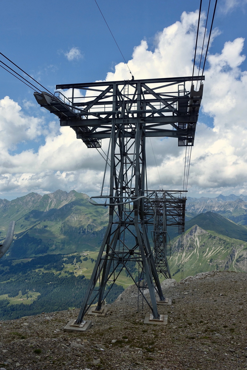 no people, cable, power, 5K, tranquil scene, mountain range, industry, day, power supply, cable car, connection, sky, outdoors, tranquility, non-urban scene