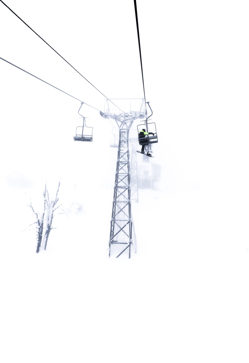 nature, technology, power line, 5K, cold temperature, day, outdoors, ski pole, car, ski lift, snow, scenics - nature, power supply, ski station, ski hill