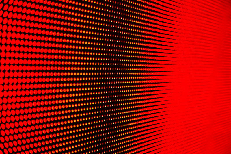 surface, diminishing perspective, red, industry, lighting equipment, design Element, circle, light, grid, shiny, black Color, electronics industry, in a row