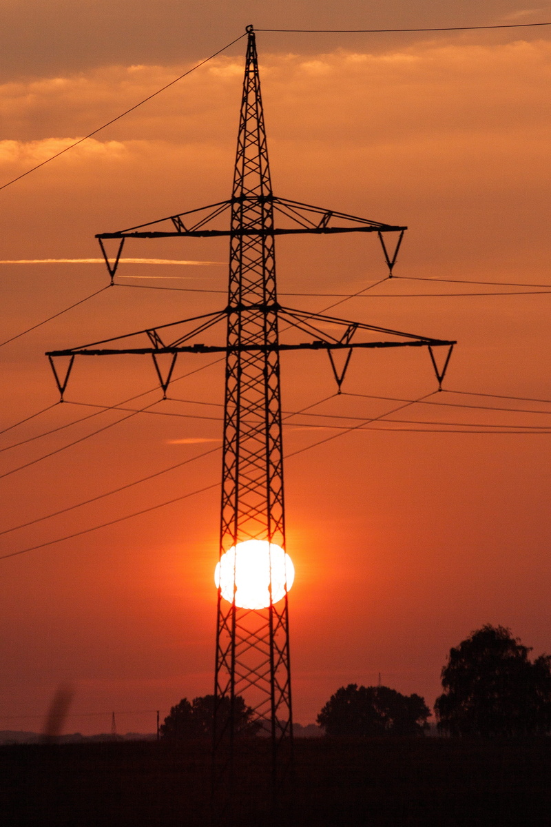 nature, Pylons, power poles, scenics - nature, 4K, silhouette, energy, current, outdoors, romantic sky, orange color, beauty in nature, solar energy, yellow