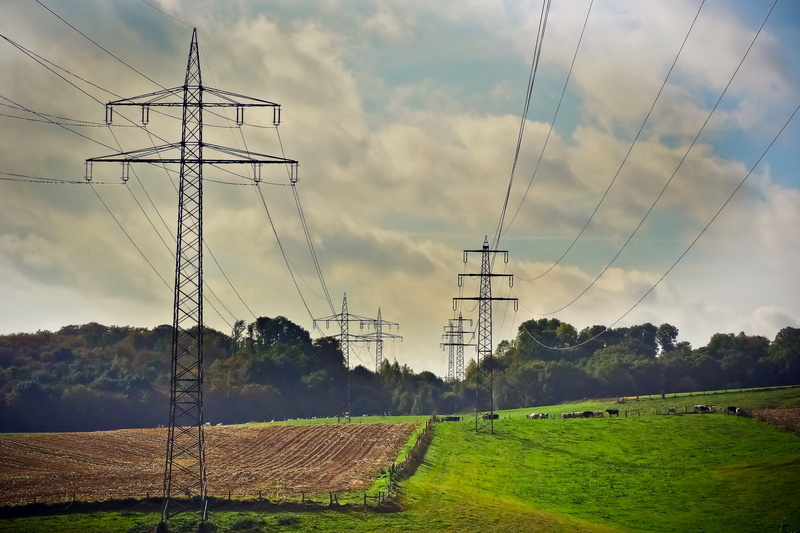 field, Course, power supply, rural scene, Nature, complexity, Forest, environment, agriculture, clouds, dusk, Landscape, plant, of course, sky, autumn
