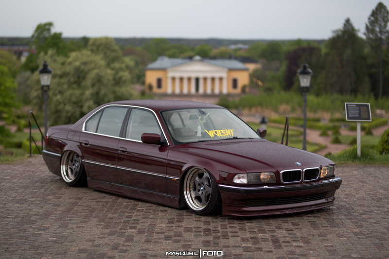 tuning, car, 7 series, BMW, stance, 5K, E38