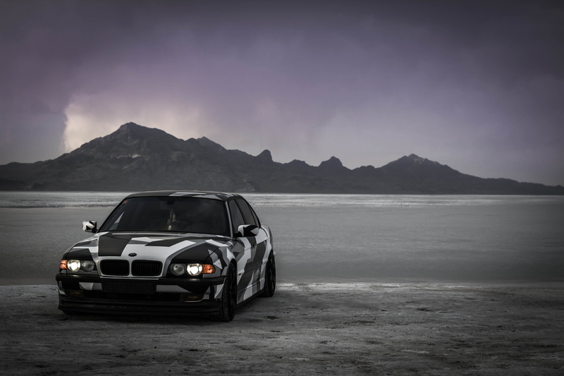 740il, arctic camo, 5K, E38, BMW, winter, Tuning, camo, Alpina