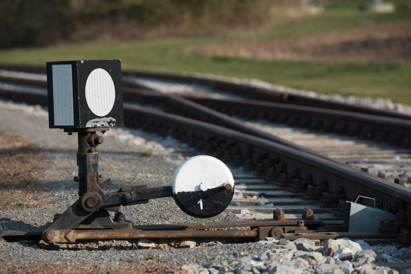 landscape, rail, sign, rail traffic, land, train - vehicle, transportation, Railway, rail transportation, day, nature, mechanically, no people, Soft, technology