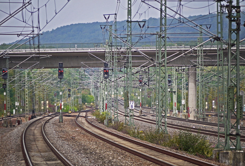 junction, electricity pylon, plant, mode of transportation, no people, stuttgart - mannheim, power supply, deutsche bahn, Vaihingen, seemed, electricity