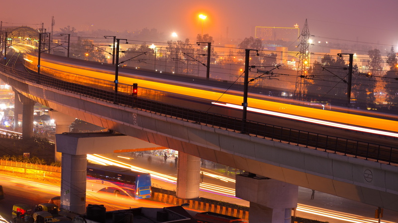 india, transport, interchange, downtown, highway, bridge, ghaziabad, 5K, railroad, train station, subway, train, junction, urban, traffic, track, way