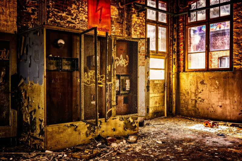 bill, damaged, deterioration, hall, current, wrecked, decay, inside, elektrik, architecture, lost places, destruction, no people, 5K, decline, high voltage