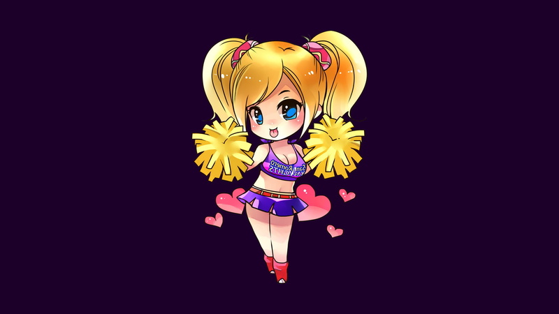studio shot, smiling, chibi, black background, Juliet Starling, art and craft, human representation, cut out, close-up, one person, indoors, pattern, yellow