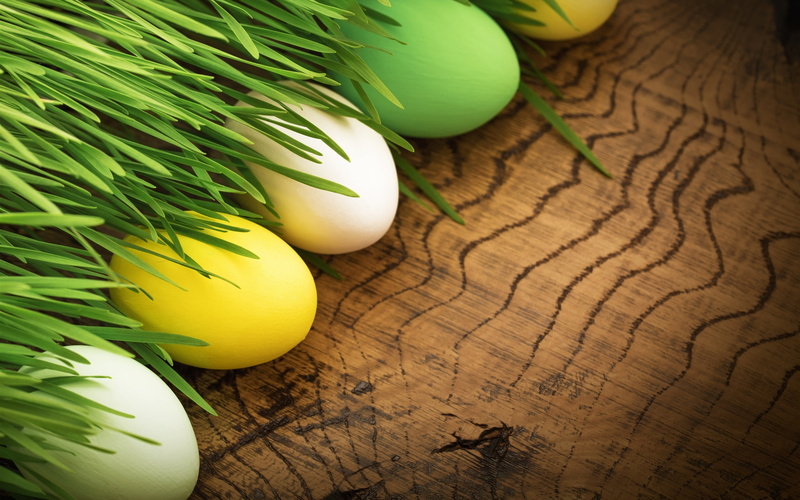 Grass, Spring, 2K, Eggs, Happy, Colorful, Easter