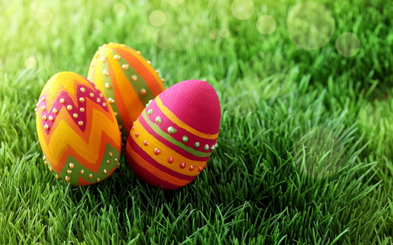 1080P, Easter, Grass, Colors, Holiday, Easter Egg