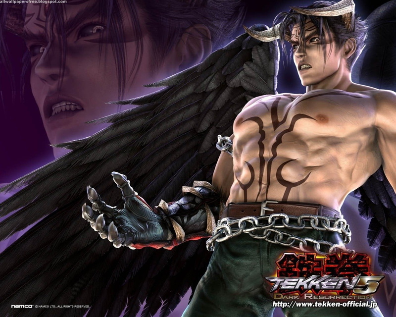 three quarter length, 720P, Tekken, adult, one person, resurrection, dark, clothing, fashion, young adult, futuristic, Tekken 5, shirtless, indoors, arts culture and entertainment
