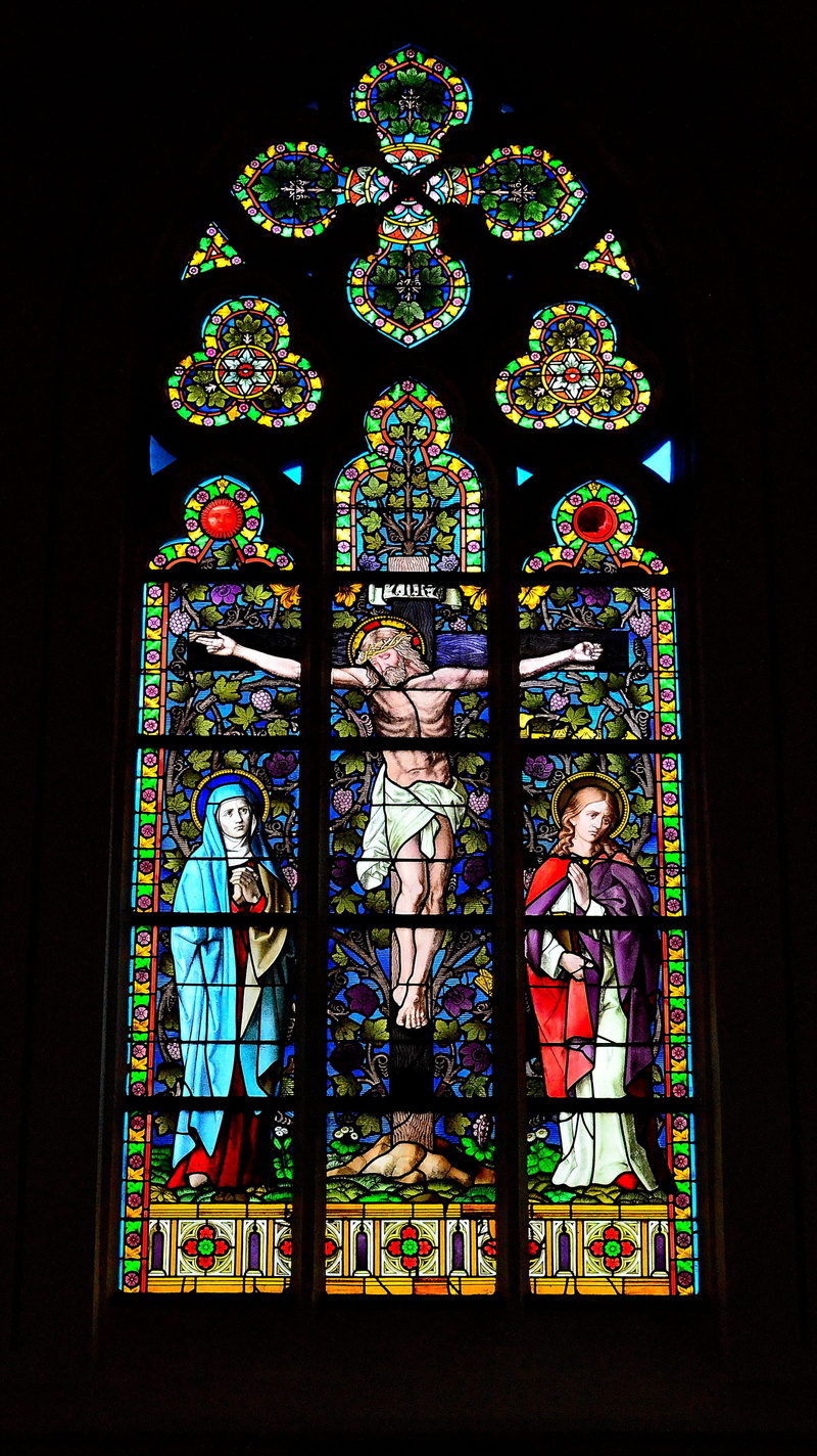 glass, faith, human representation, jesus, belief, inri, place of worship, bible, female likeness, window, church window, stained glass, architecture, religion