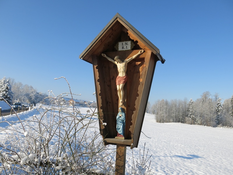 bavaria, nature, field, plant, tranquility, outdoors, bare tree, alpine, no people, land, meadow, blue, day, covering, scenics - nature, winter, 2K, inri