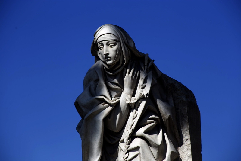 sky, memorial, craft, sculpture, human representation, creativity, no people, low angle view, Statue, clear sky, day, holy angel castle, history, male likeness