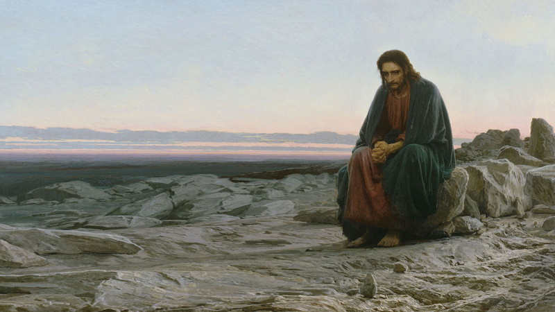 real people, young women, rock, ivan kramskoy jesus christ landscape, nature, looking at camera, solid, water, outdoors, front view, clothing, day, one person