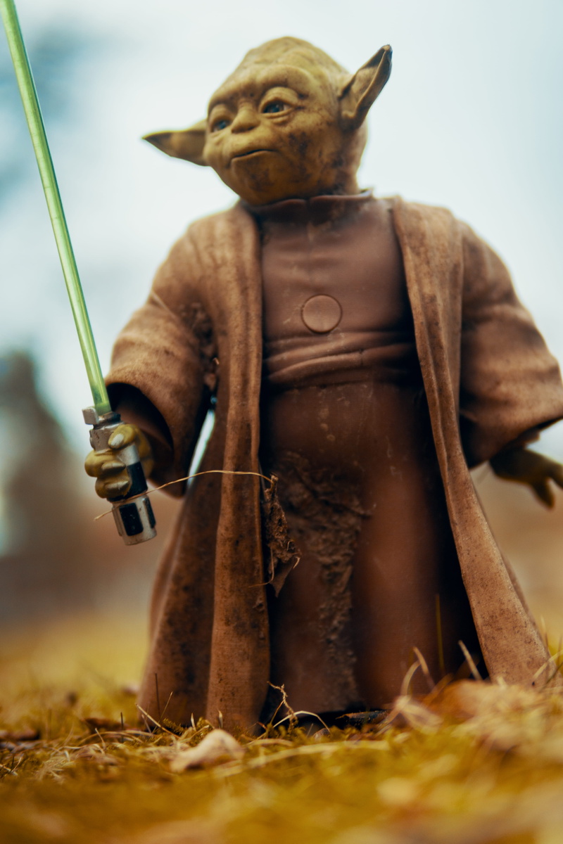 sword, animal, no people, close-up, figurine, star wars, saviour, indoors, star, human representation, art and craft, yoda, selective focus, knight, character