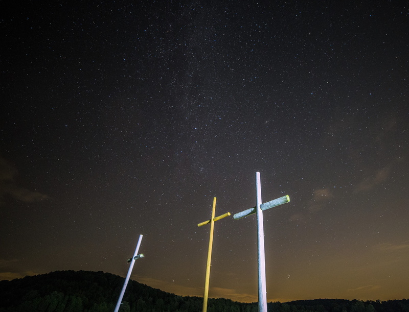 yellow, galaxy, mountains, nature, universe, three, jesus, white, renewable energy, 4K, environment, space, wind power, saviour, outer space, space and astronomy