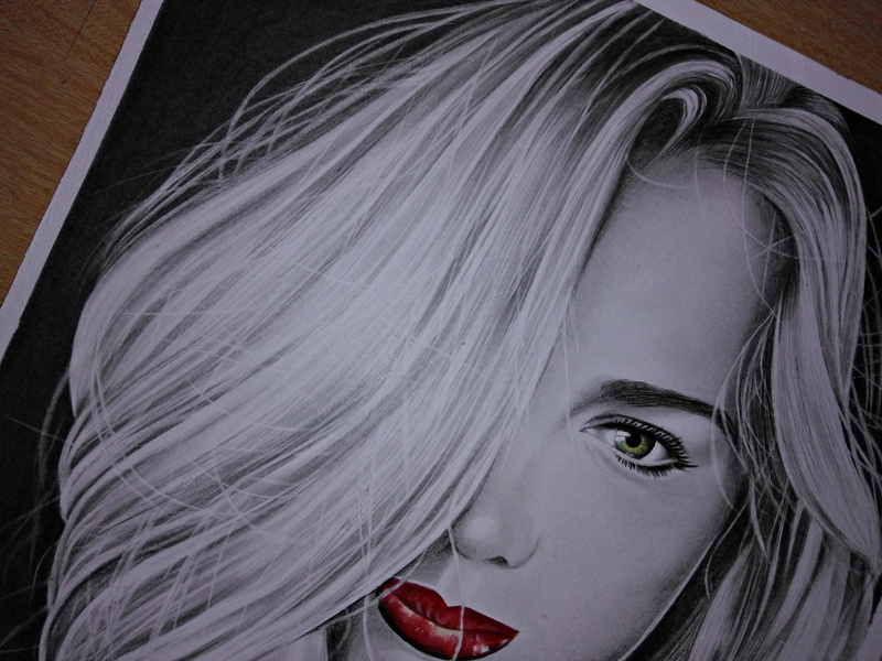 drawing, paint, human hair, make-up, designer, close-up, young adult, leisure activity, one person, real people, young women, drawing realistic, beauty