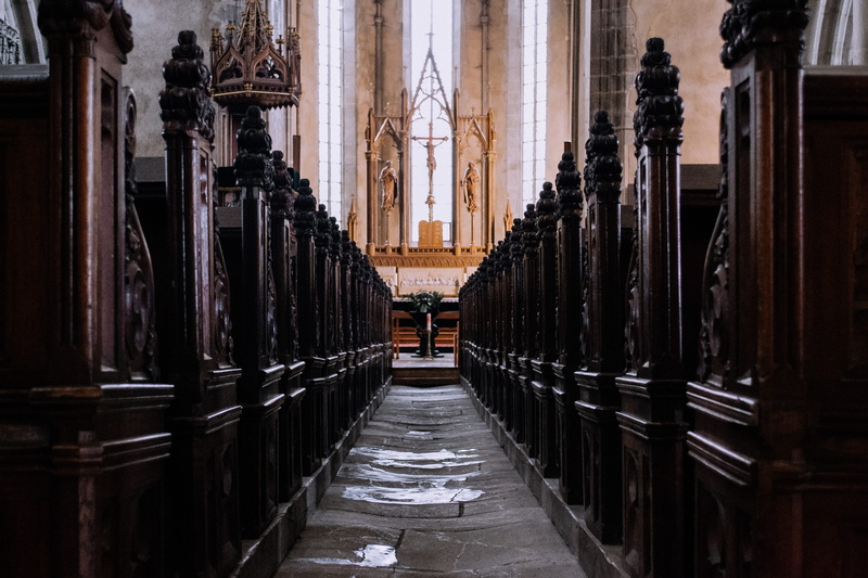 romania, church, seating, pews, aisle, faith, direction, sacred, colonnade, evangelic, the past, ornate, gothic, spirituality, gothic style, religious