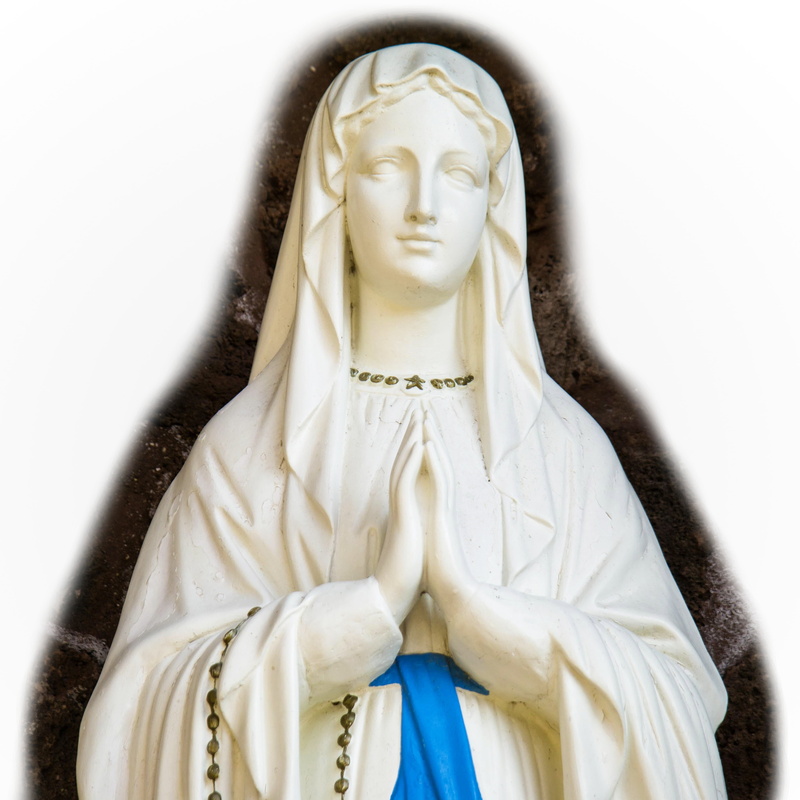 jungfau maria, white background, representation, female likeness, holy, faith, statue, figure, maria, sculpture, spirituality, mother of god, 2K, craft