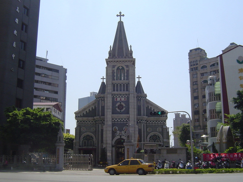 holy rosary, outdoors, temple, motor vehicle, religion, photo, Taiwan, architecture, land vehicle, spirituality, belief, holy, city, 720P, famous Place