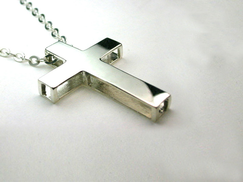jesus, silver, studio shot, 720P, white background, metal, steel, high angle view, still life, no people, single object, indoors, colored, silver colored