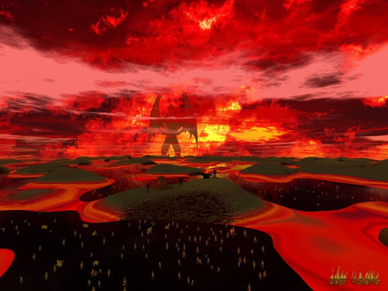 hd, fantasy, planet, hell, abstract, Fire, art, brimstone, 480P