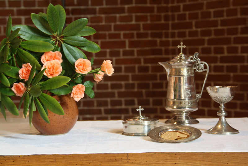 church, nature, flowering plant, symbol, wall - building feature, wall, leaf, food, still life, plant part, green color, herb, brick, no people, cup, home interior