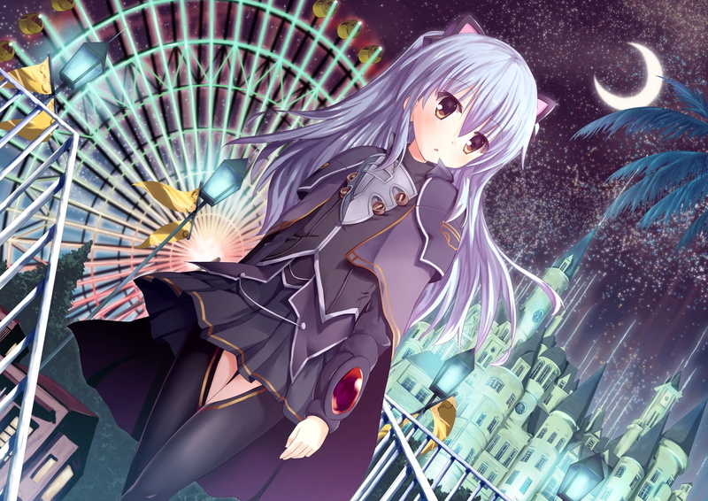 brown, hair, ears, animal, eiyuu, francis, eyes, moon, skirt, kiseki, ohne, plato, 720P, tio, white, long, densetsu