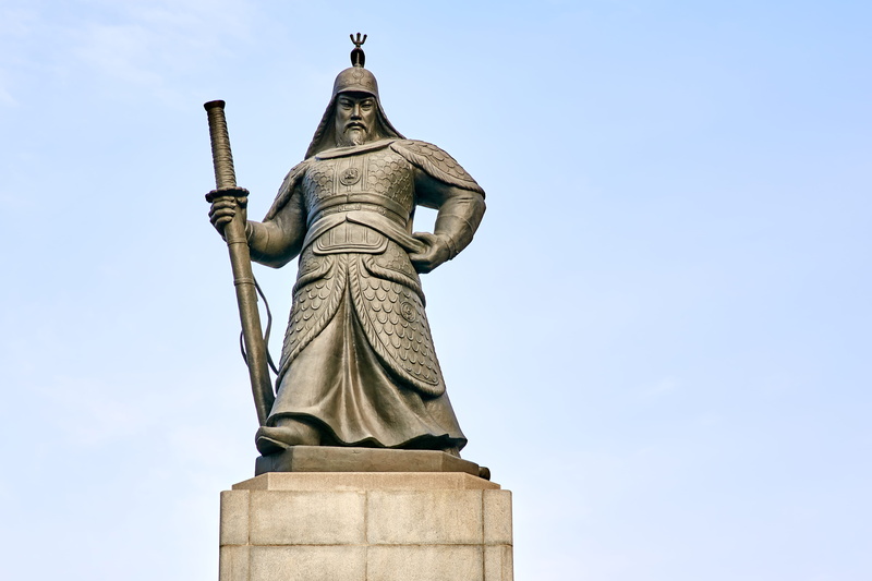 history, craft, representation, creativity, sky, day, yi, korea, south korea, architecture, belief, art and craft, the past, religion, admiral, blue, sculpture