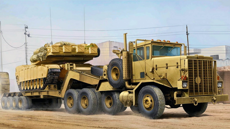 Heavy Equipment Transport System, M911, Army truck, 1080P, Oshkosh, HETS, USA, M747