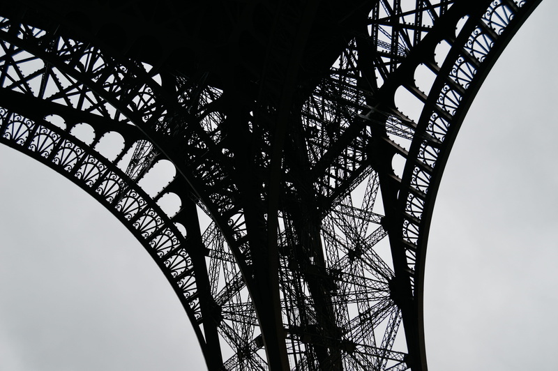 iron, low angle view, tourism, built structure, the past, architecture, arch bridge, detail, place, steel, eifell, structure, metal, white, paris, history