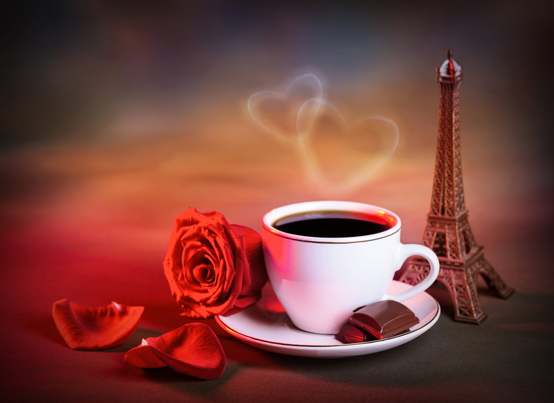 tea cup, red, couples, petals, brown, flower, plant, coffee Cup, espresso, eiffel, no People, tea - Hot Drink, cappuccino, rose, table, refreshment, morning