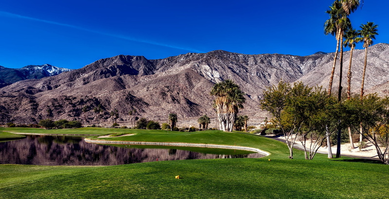 indian canyon golf resort, panorama, reflections, clear sky, scenics - nature, leisure activity, beauty in nature, beautiful, leisure, activity, scenics