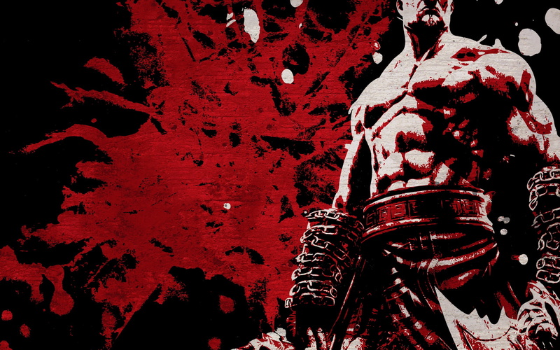 2K, man, blood, body part, game, built structure, red, knuckles, the past, close-up, horror, no people, human representation, God of War, indoors, pattern