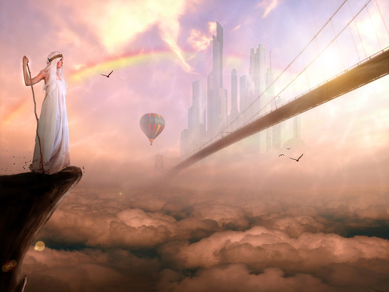 heaven, 1080P, artistic, city