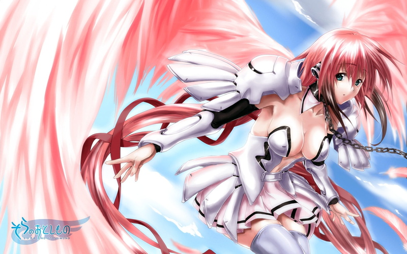 art, 720P, sora, Ikaros, hd, otoshimono, nymph, anime, Sora no Otoshimono, hot, x